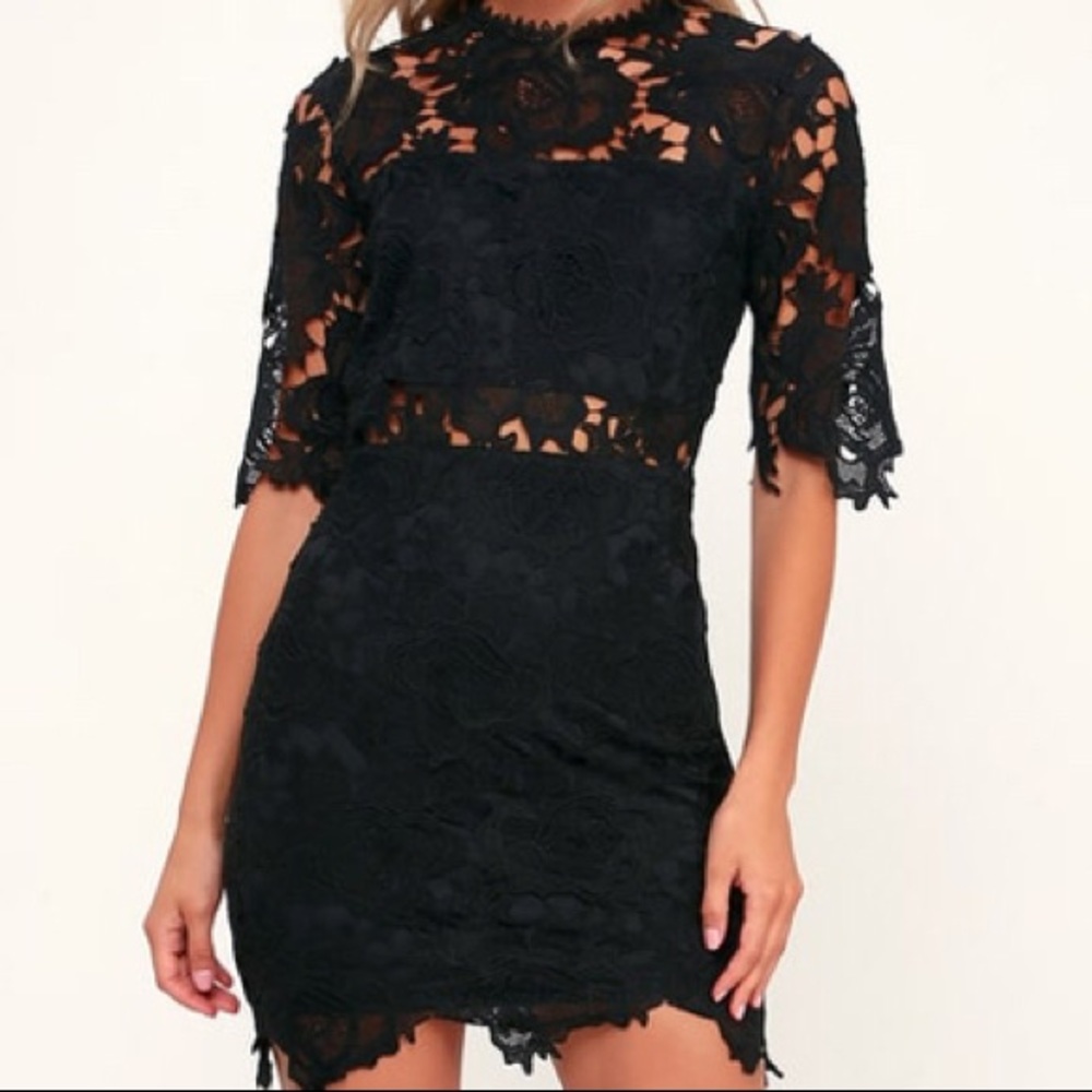 Black lace dress
